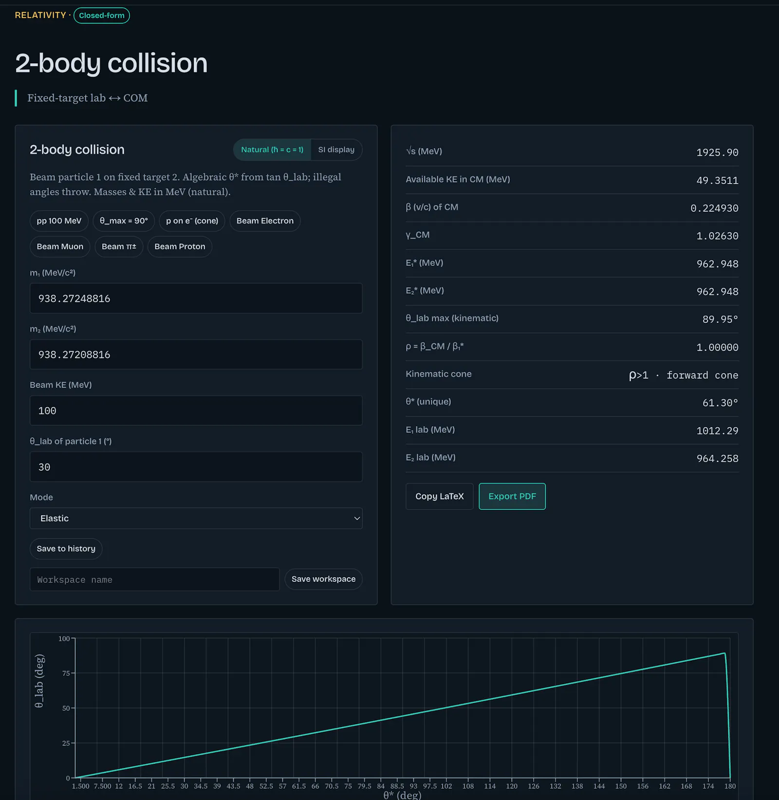 FrameCalc - physics compute with plots screenshot 4