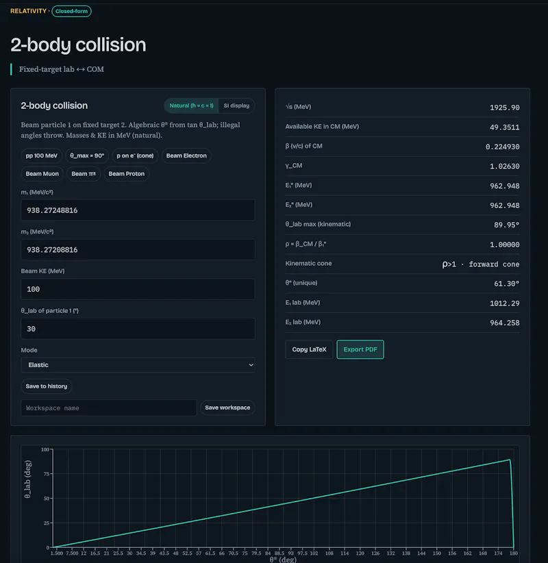 FrameCalc - physics compute with plots screenshot 4
