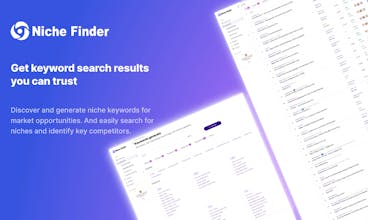 Una imagen de la función de análisis de competidores de Niche Finder, mostrando una comparación lado a lado de los sitios web de los competidores.