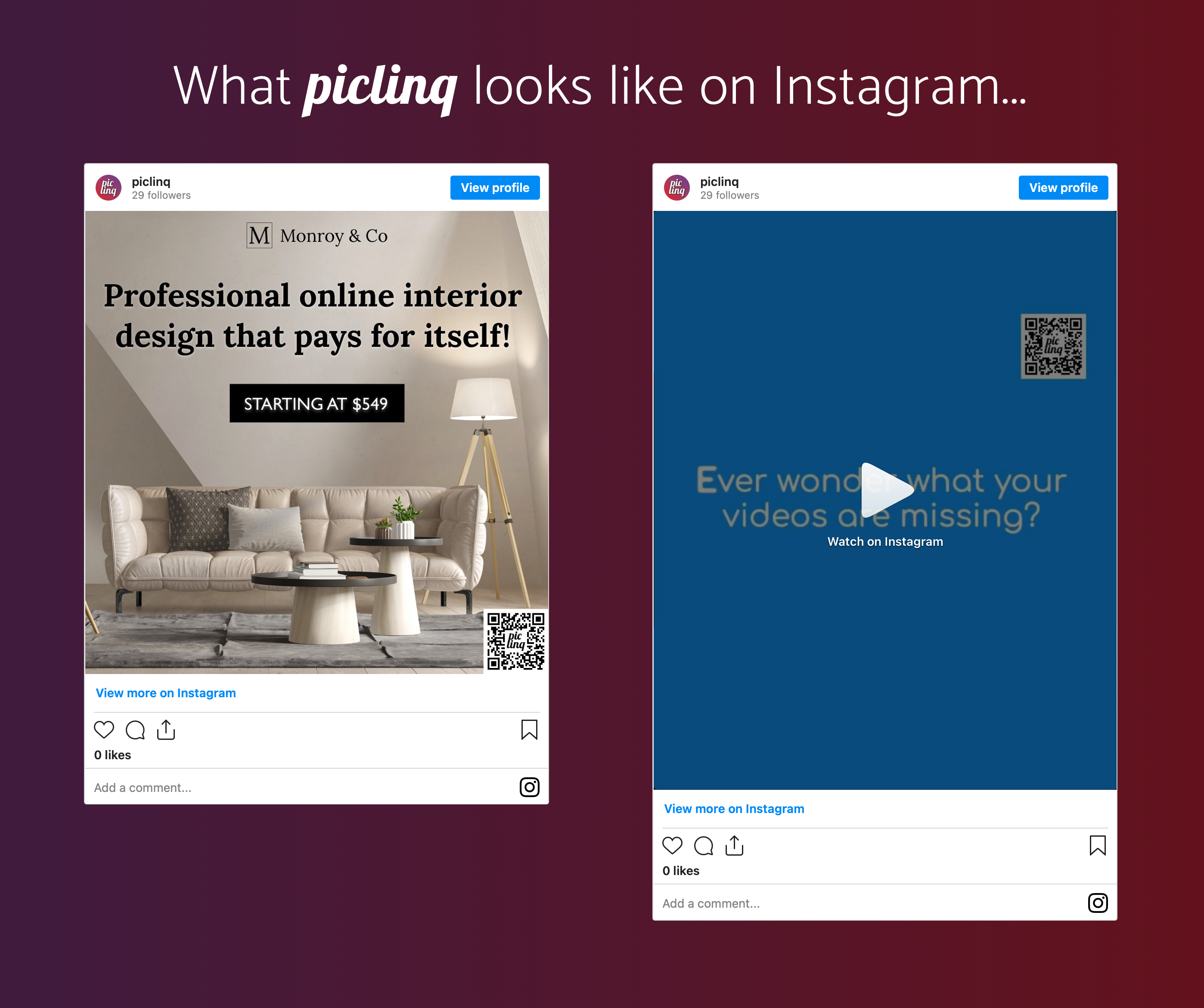 Picucinq - Прямые ссылки из Instagram и Tiktok с использованием онлайн -QR -кодов медиа 4