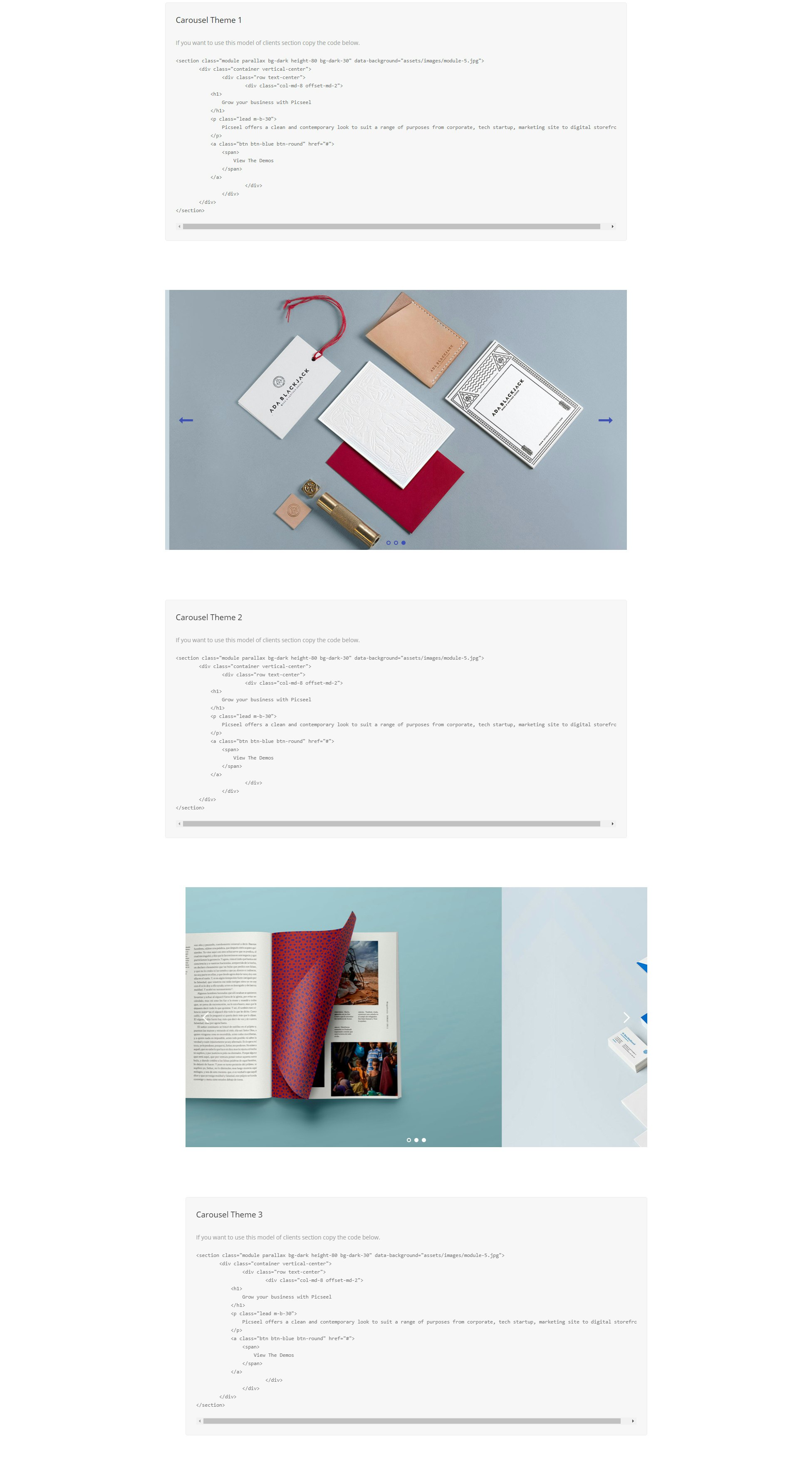 Picseel-Bootstrap 4 UI Elements gallery image