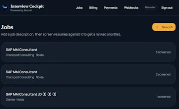 Interview Cockpit gallery image