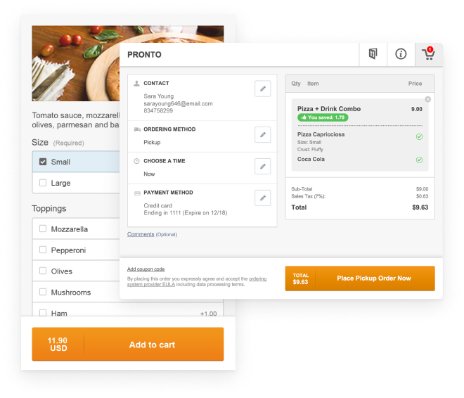 restaurant ordering system gallery image