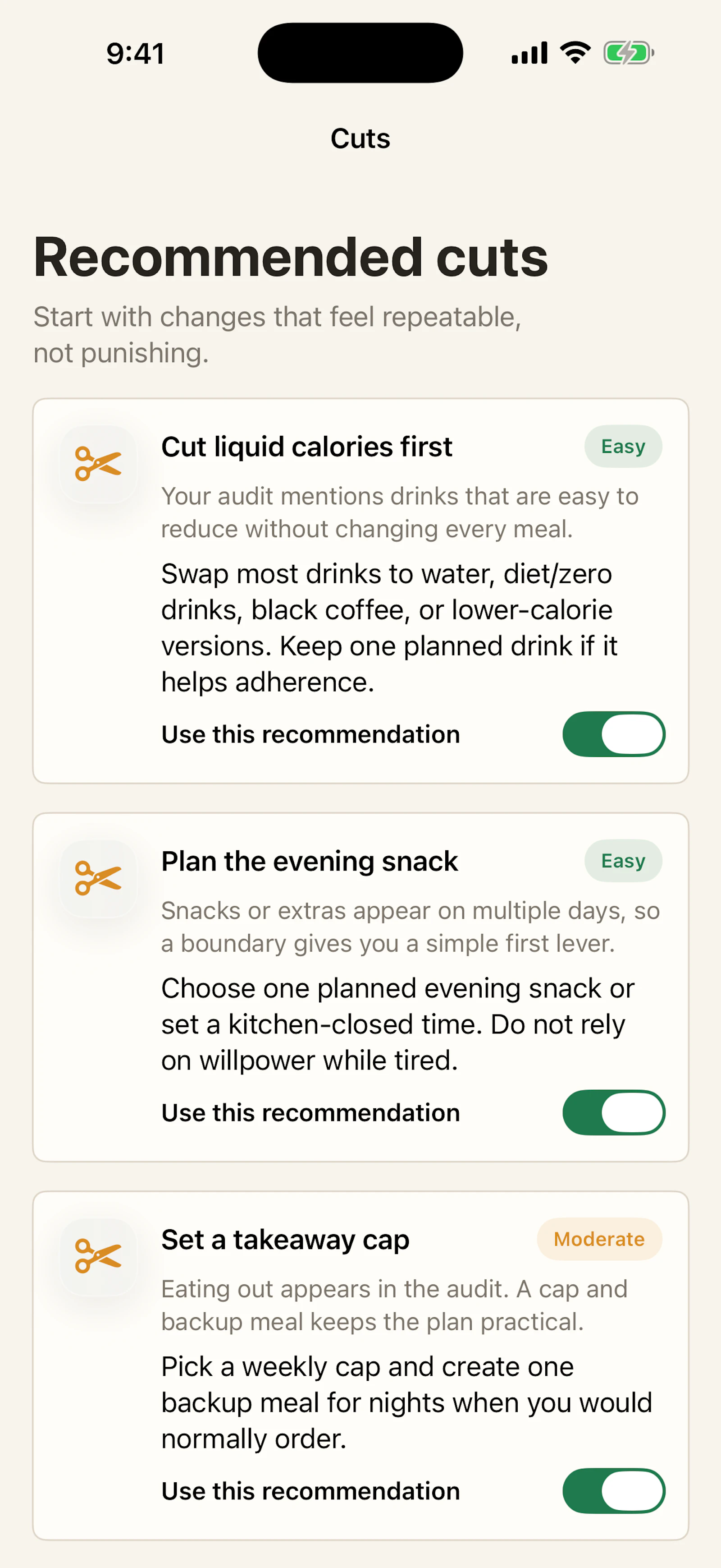 Cut Plan screenshot 2