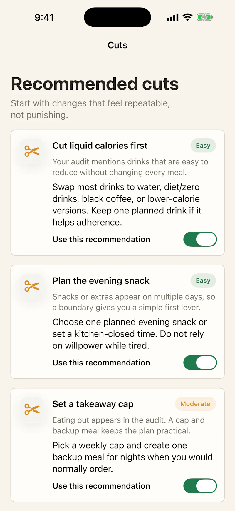 Cut Plan screenshot 2