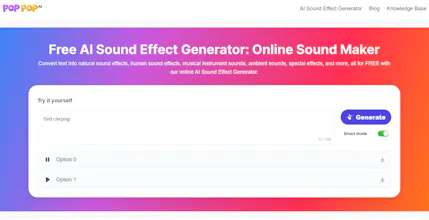 PopPop AI Sound Effect Generator gallery image