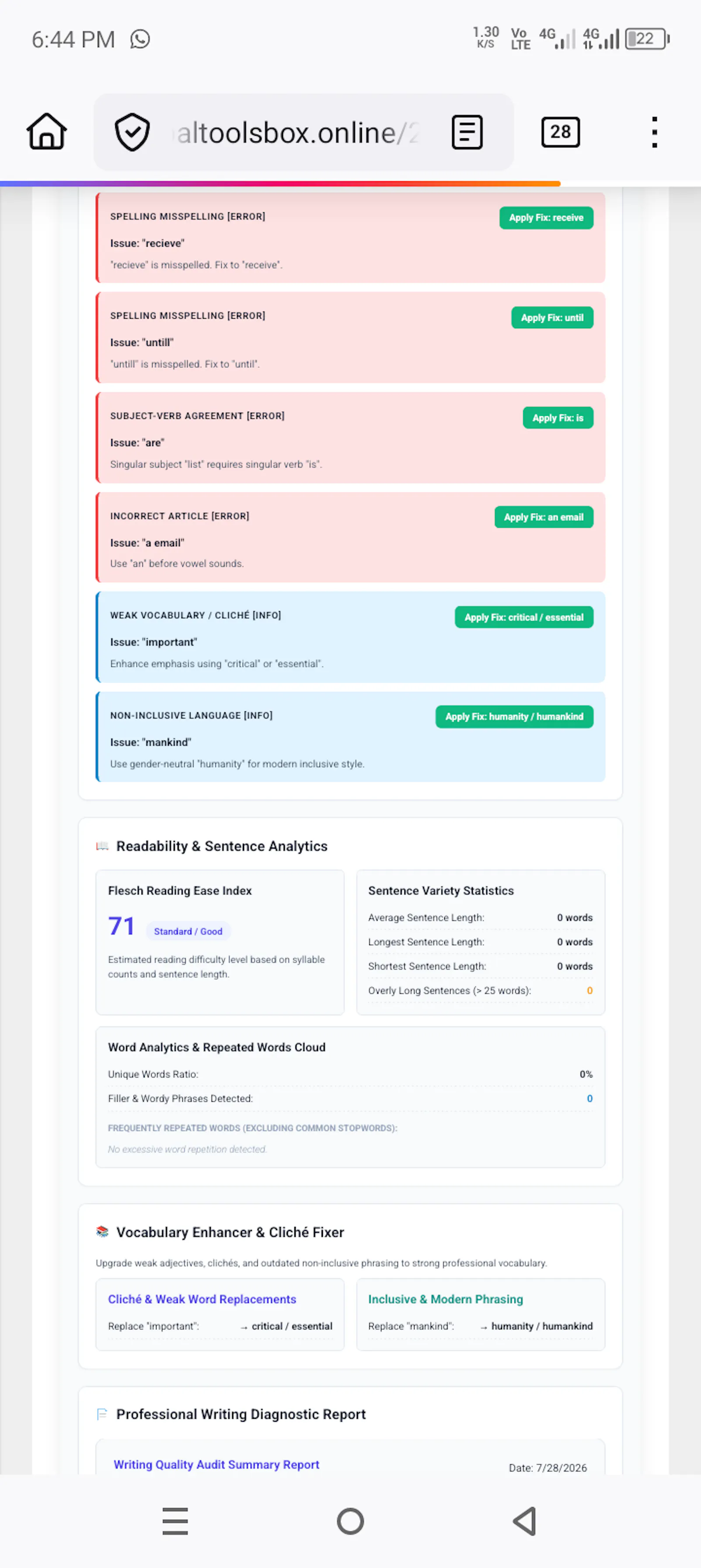 Free AI Grammar Checker screenshot 2