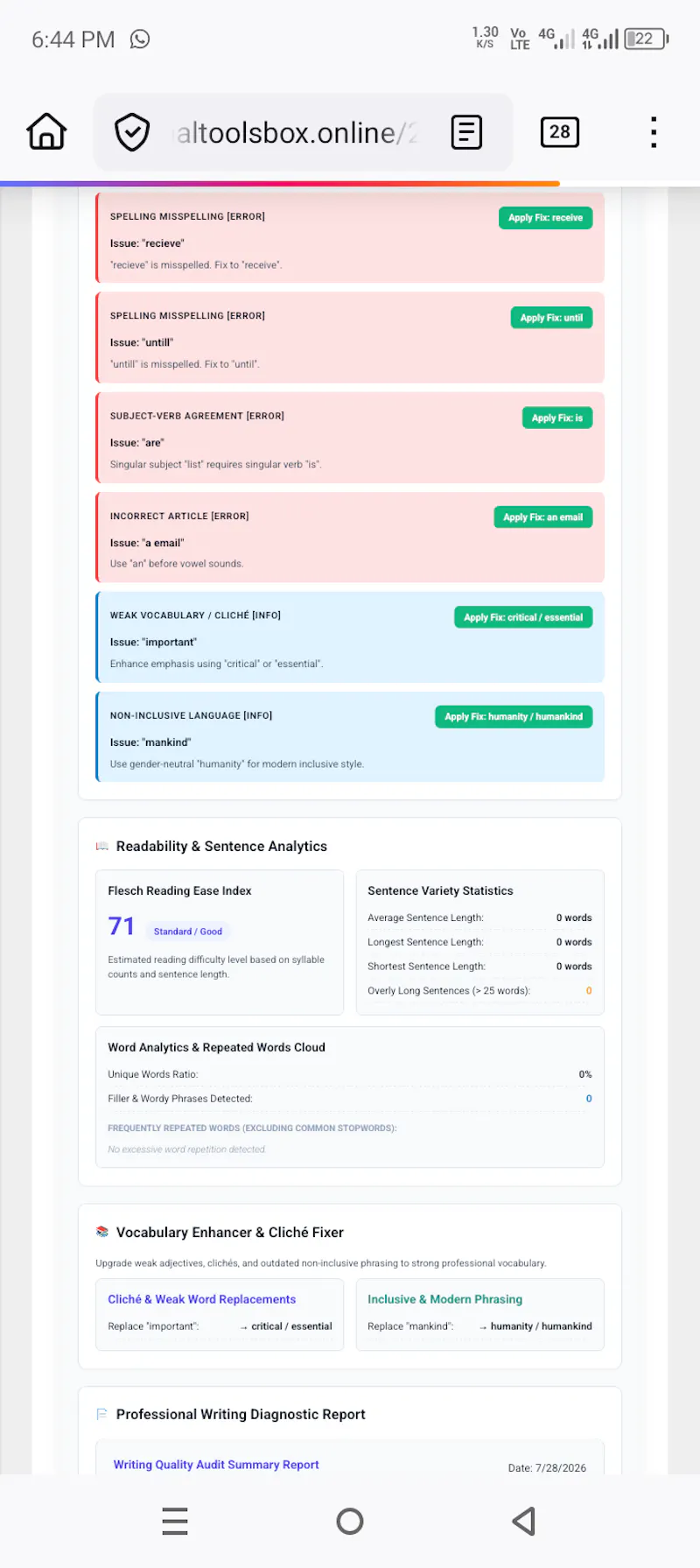 Free AI Grammar Checker screenshot 2