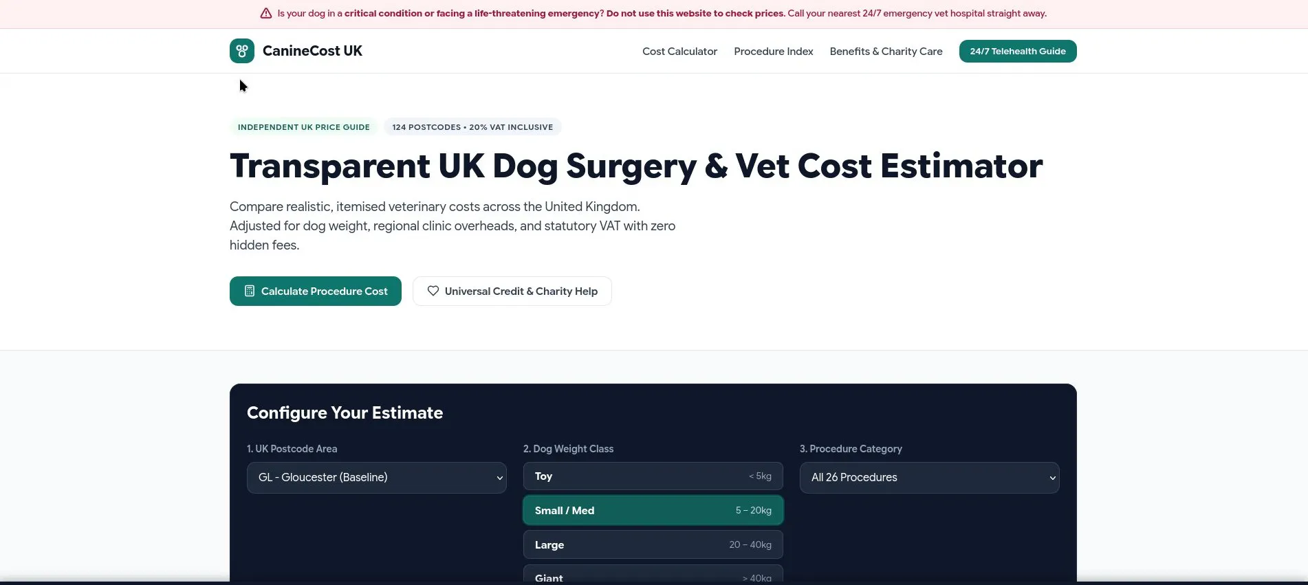 CanineCost UK — Vet Surgery Cost... gallery image