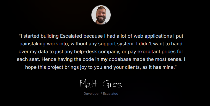 Escalated - Screenshot 2 showing product features and functionality