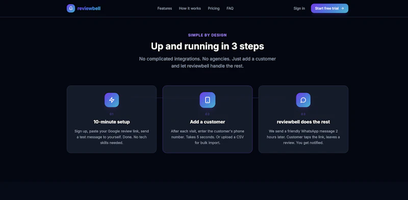 Reviewbell screenshot 1