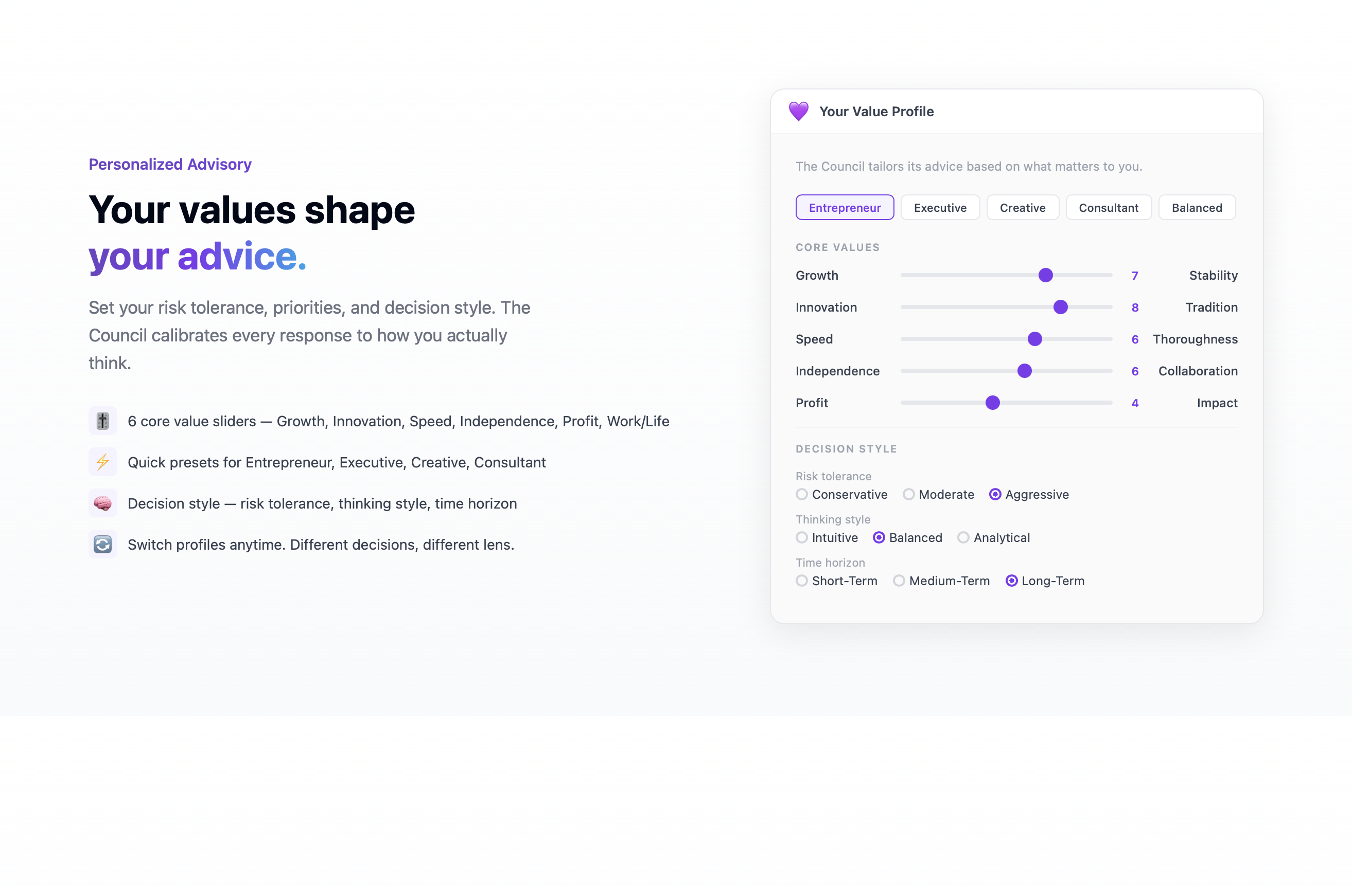 NOVA Council - Screenshot 3 showing product features and functionality