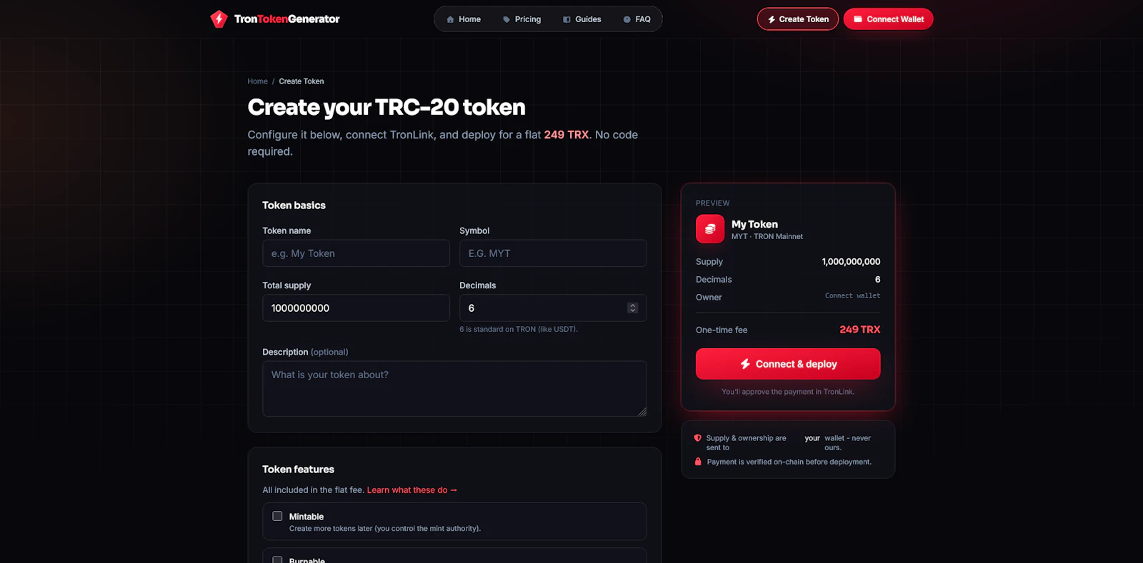 TronTokenGenerator screenshot 2