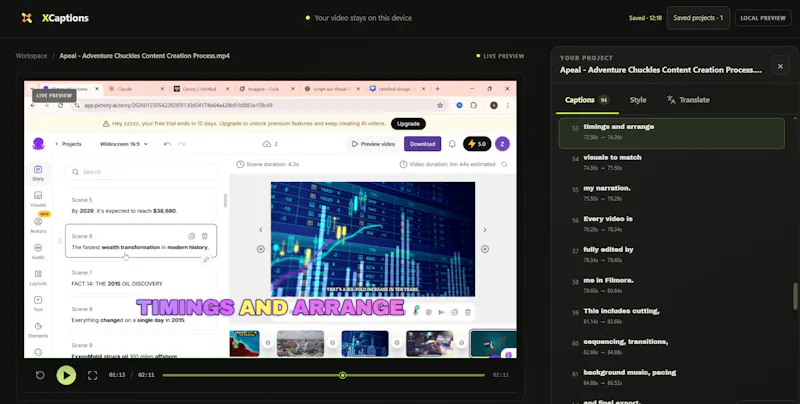 XCaptions screenshot 2