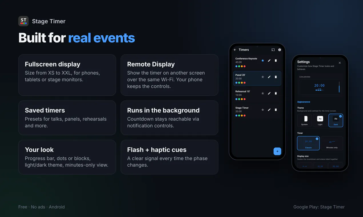 Stage Timer: fullscreen timer gallery image