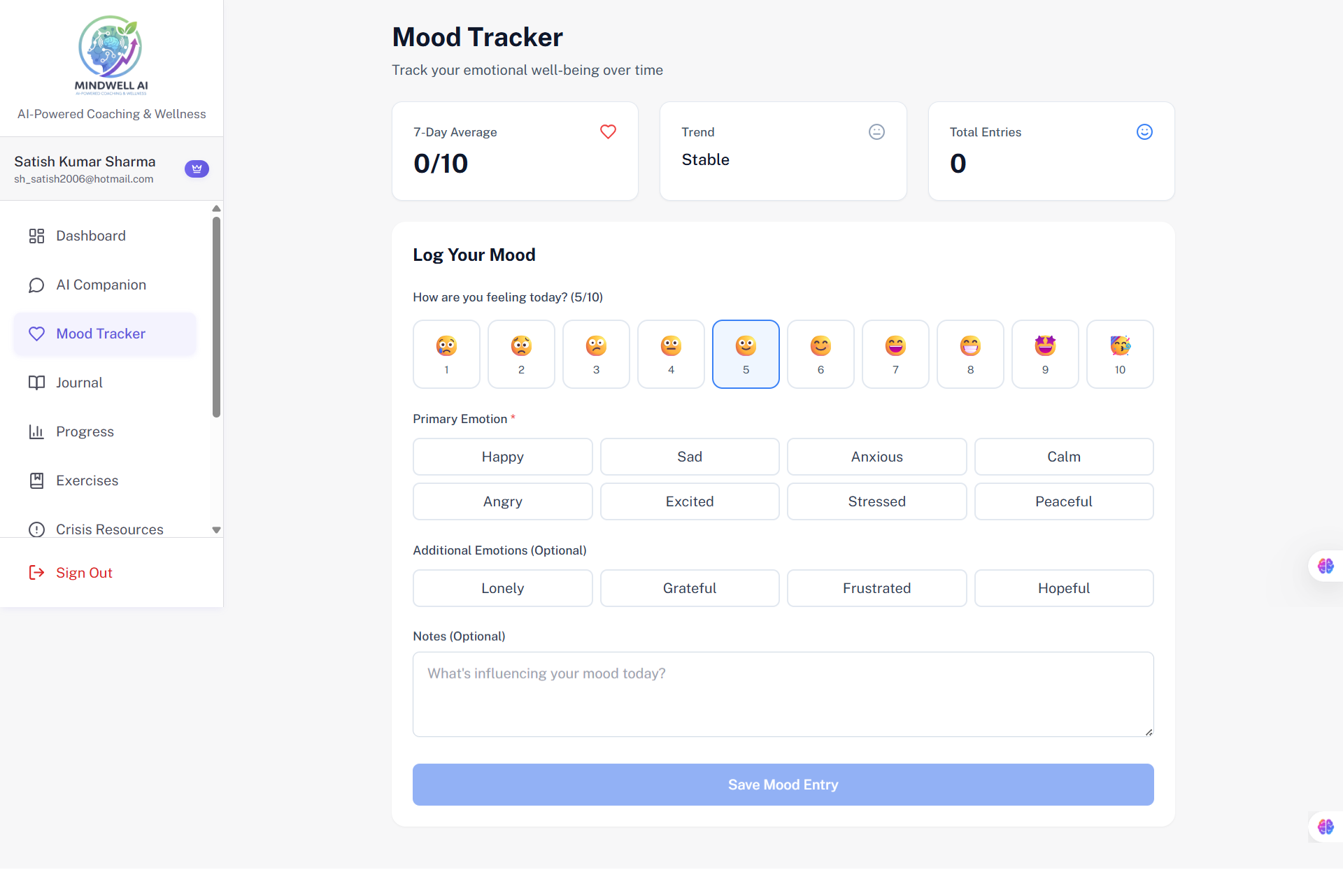 Mindwell AI - Screenshot 3 showing product features and functionality