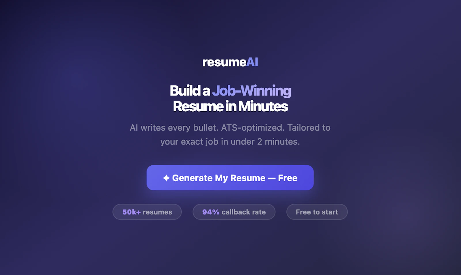 resumeAI screenshot 1