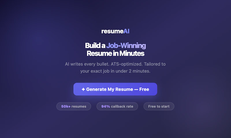 resumeAI screenshot 1
