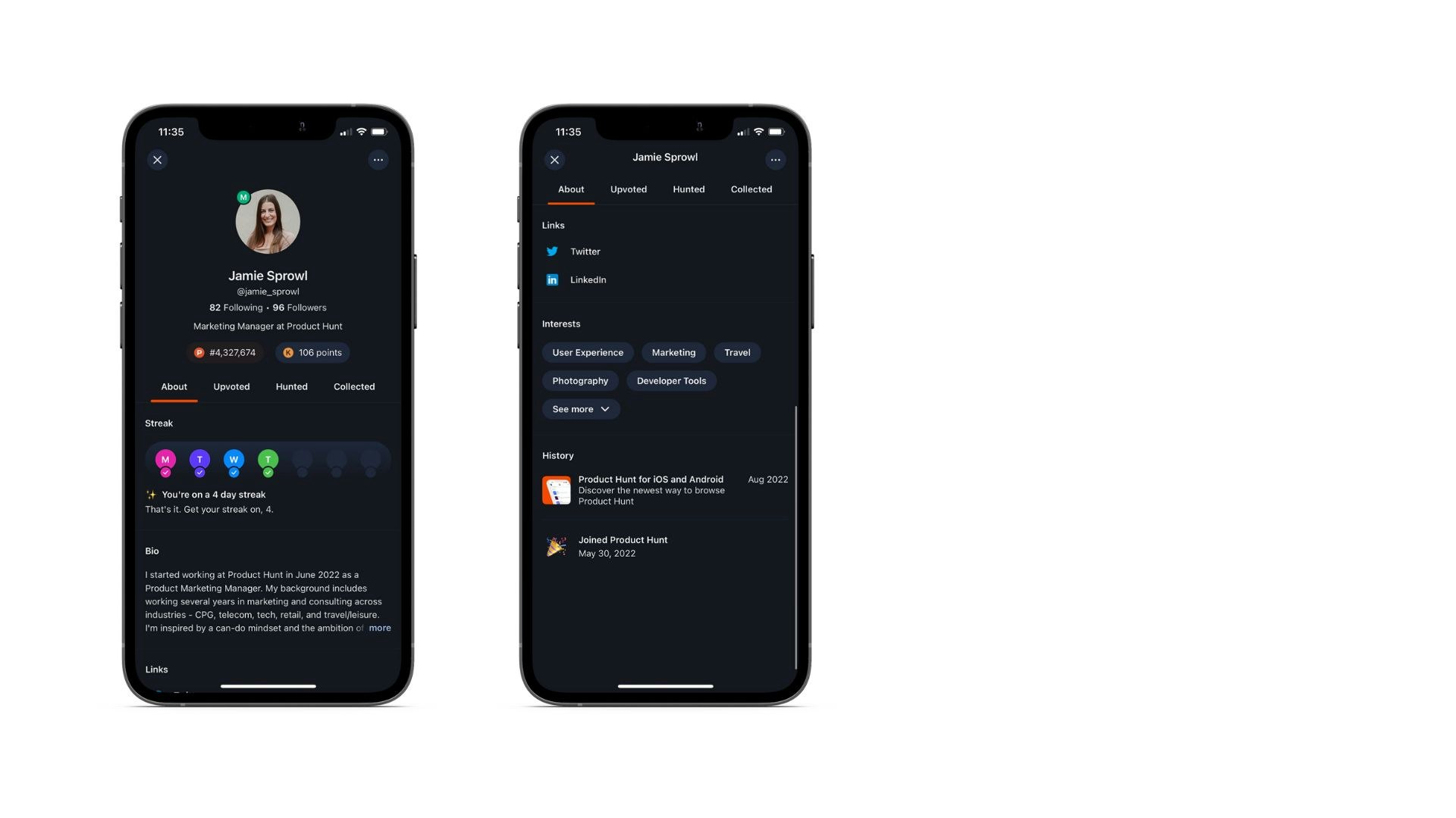 mobile apps profiles
