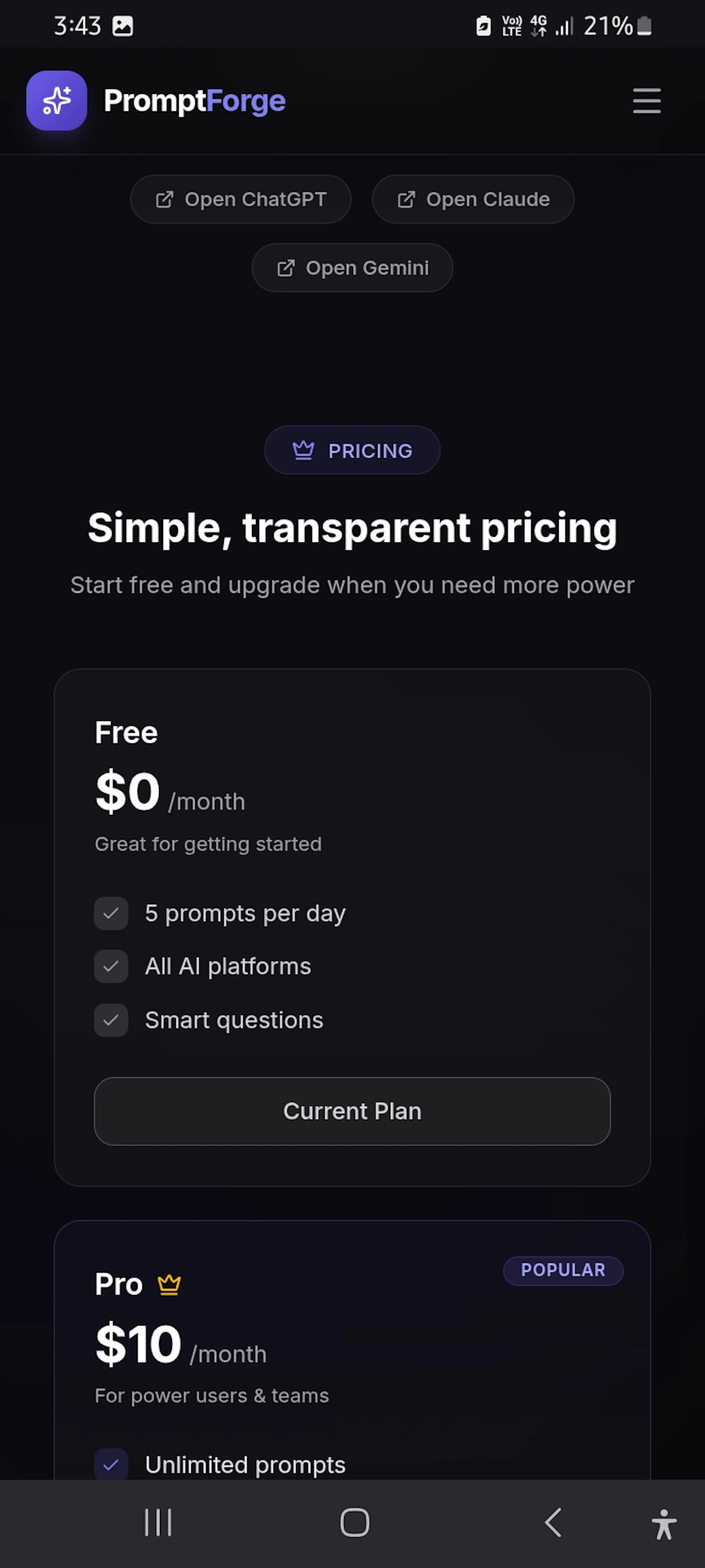 PromptForge screenshot 4