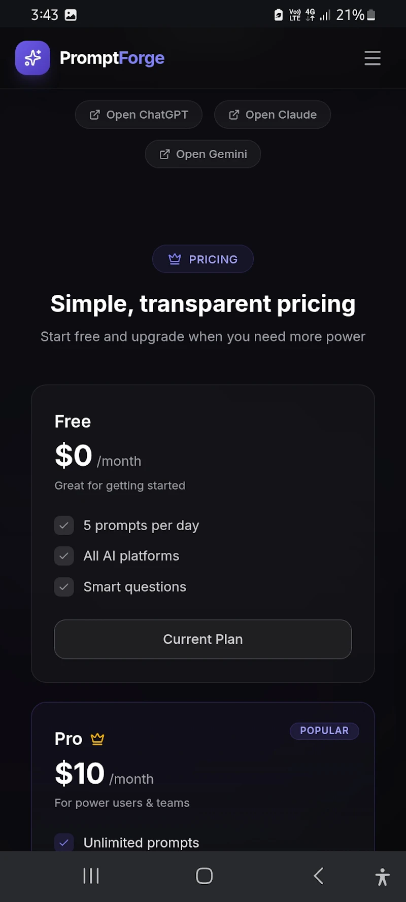 PromptForge screenshot 4