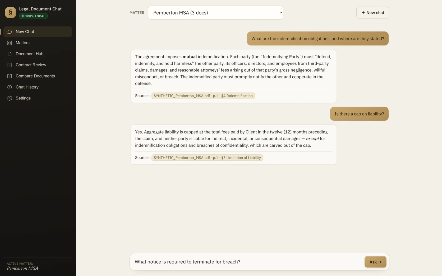 Legal Document Chat for Attorneys, open logo