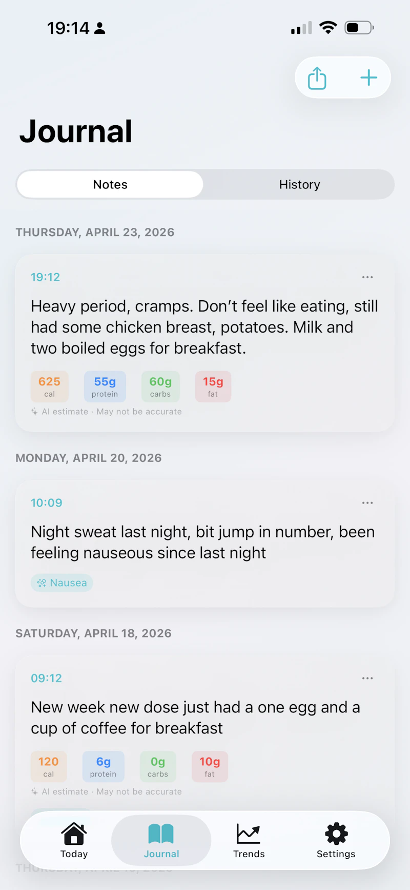 Lumi - GLP-1 Journal screenshot 2