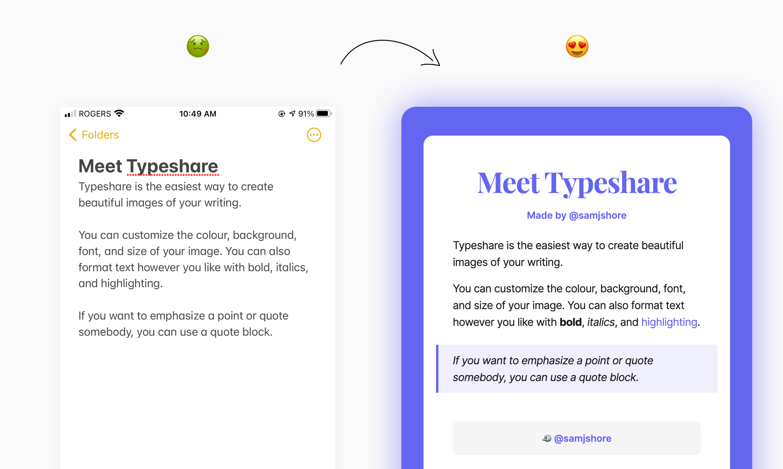 Typeshare gallery image