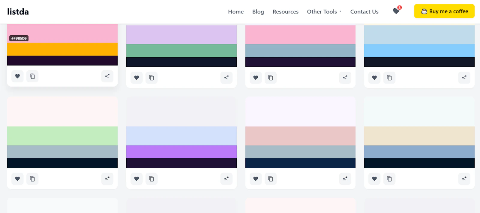 Listda | Free Color Palette Generator screenshot 2