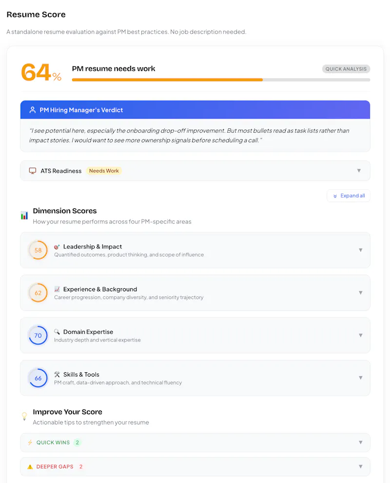 PMResume screenshot 1