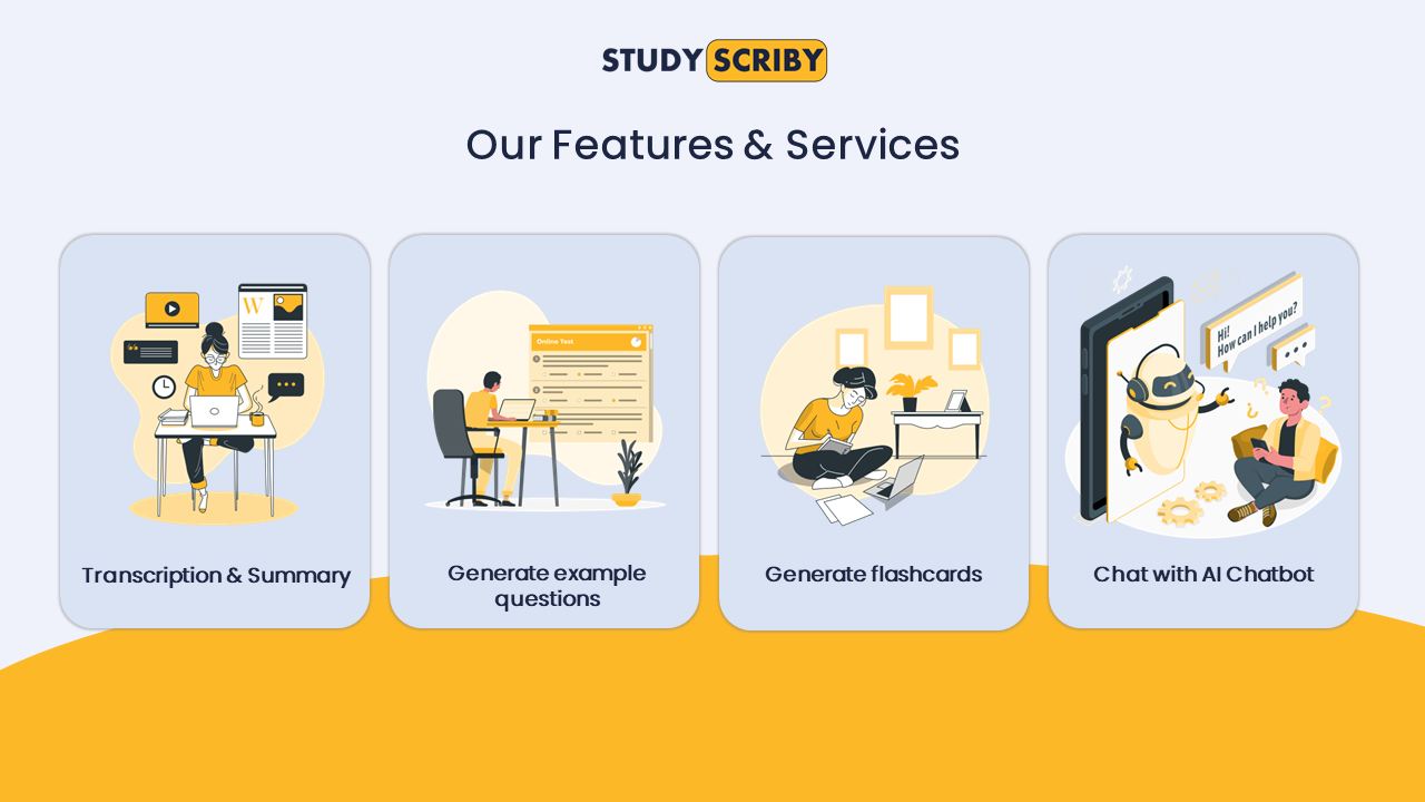 Mídia 2 de StudyScripty - Transforme seus vídeos de palestras para estudar materiais em minutos