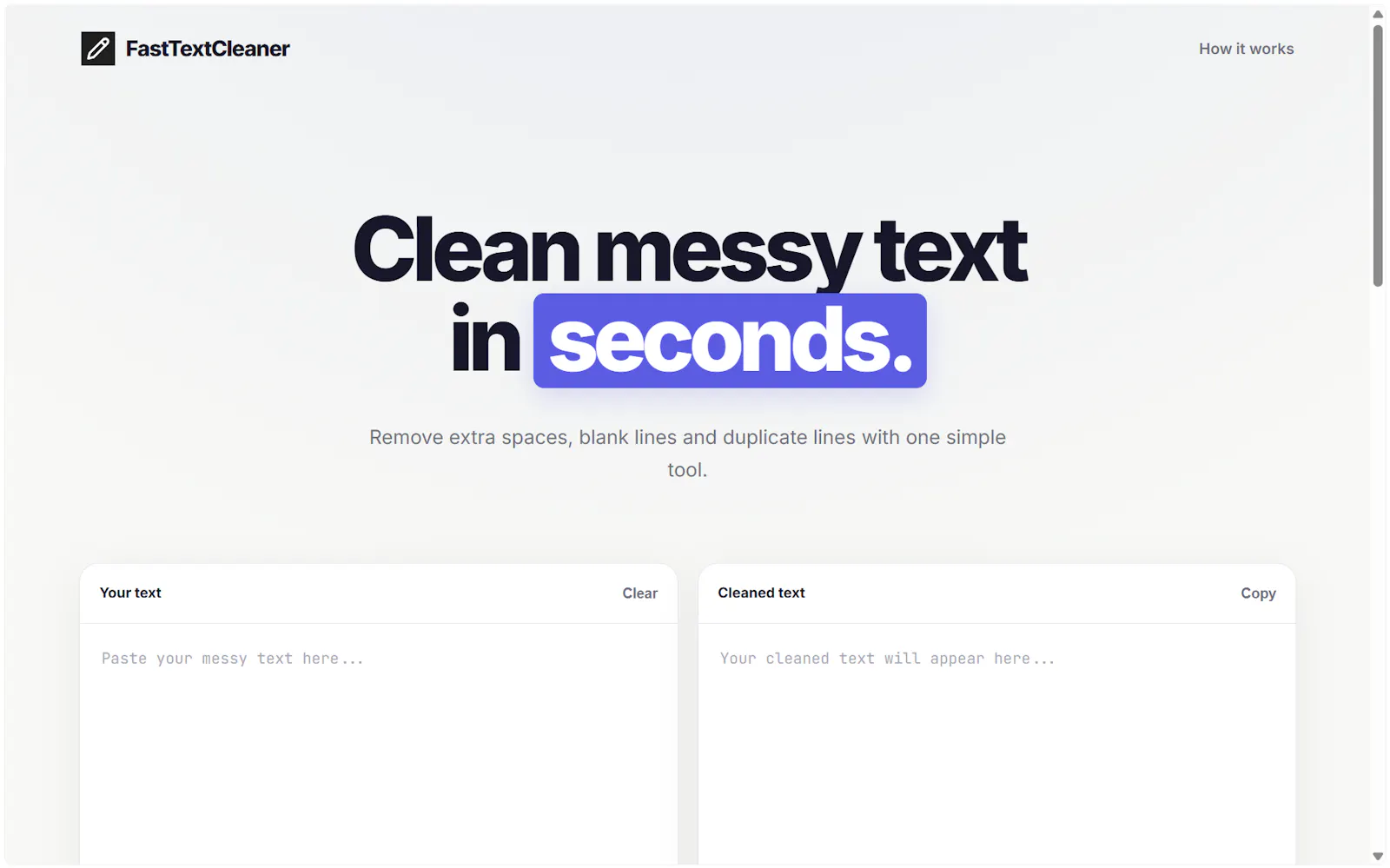 FastTextCleaner screenshot 1
