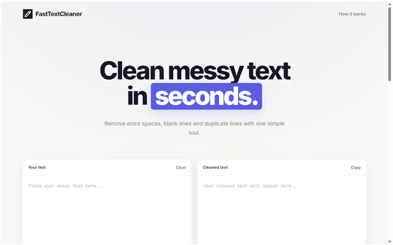 FastTextCleaner screenshot 1