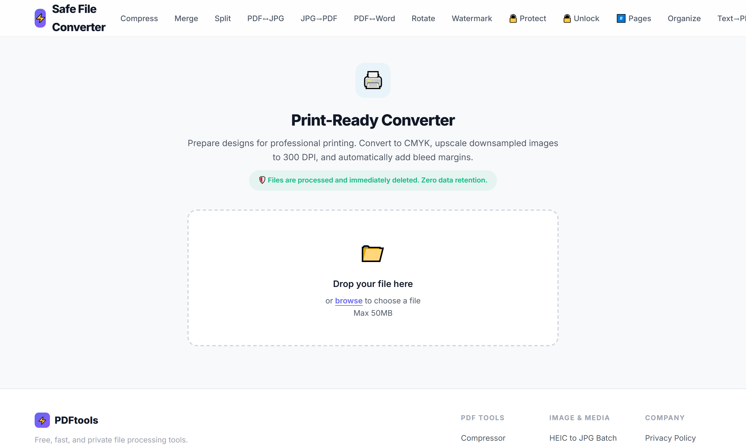 Safe File Converter: 20+ Free Tools - Screenshot 4 showing product features and functionality