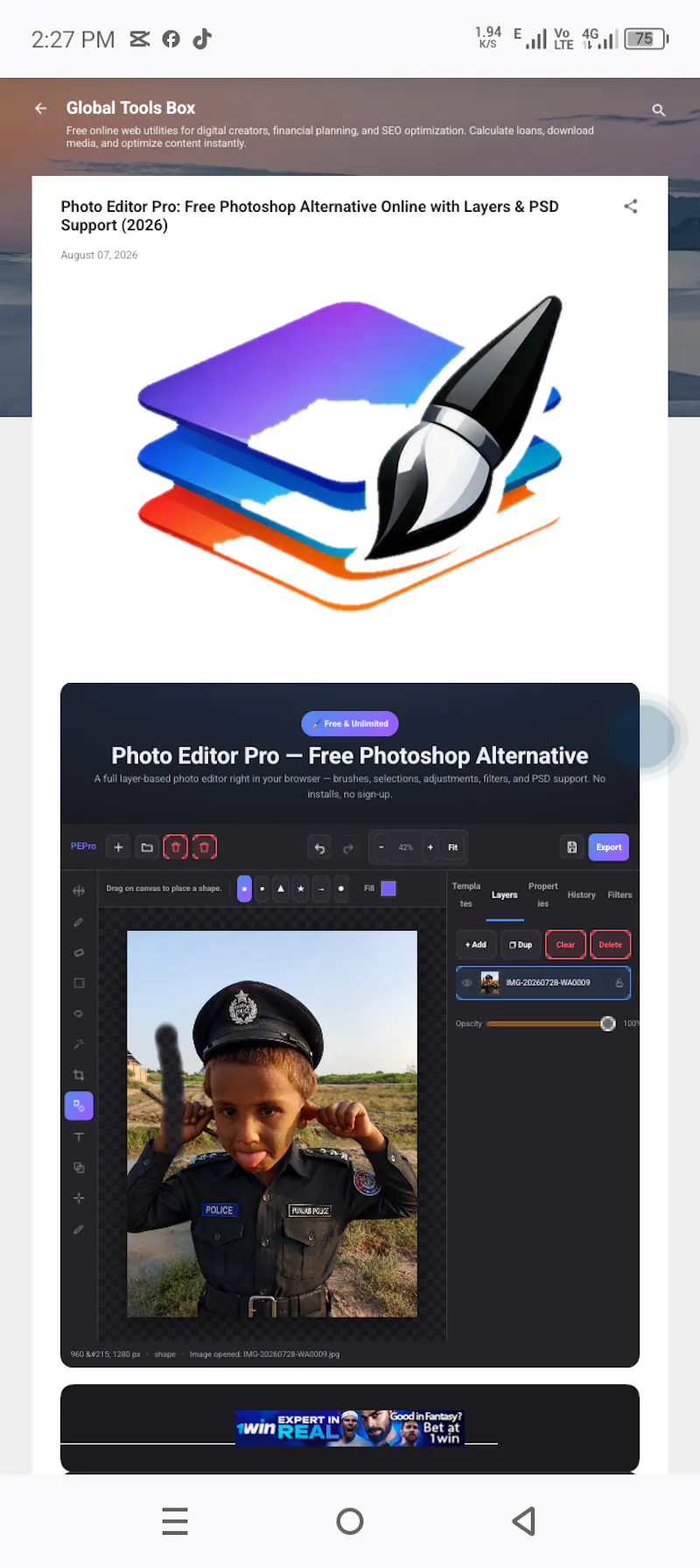 Photo Editor Pro screenshot 3