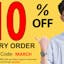 10% OFF Every Order