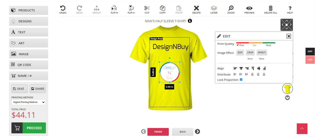 WooCommerce Product Designer gallery image