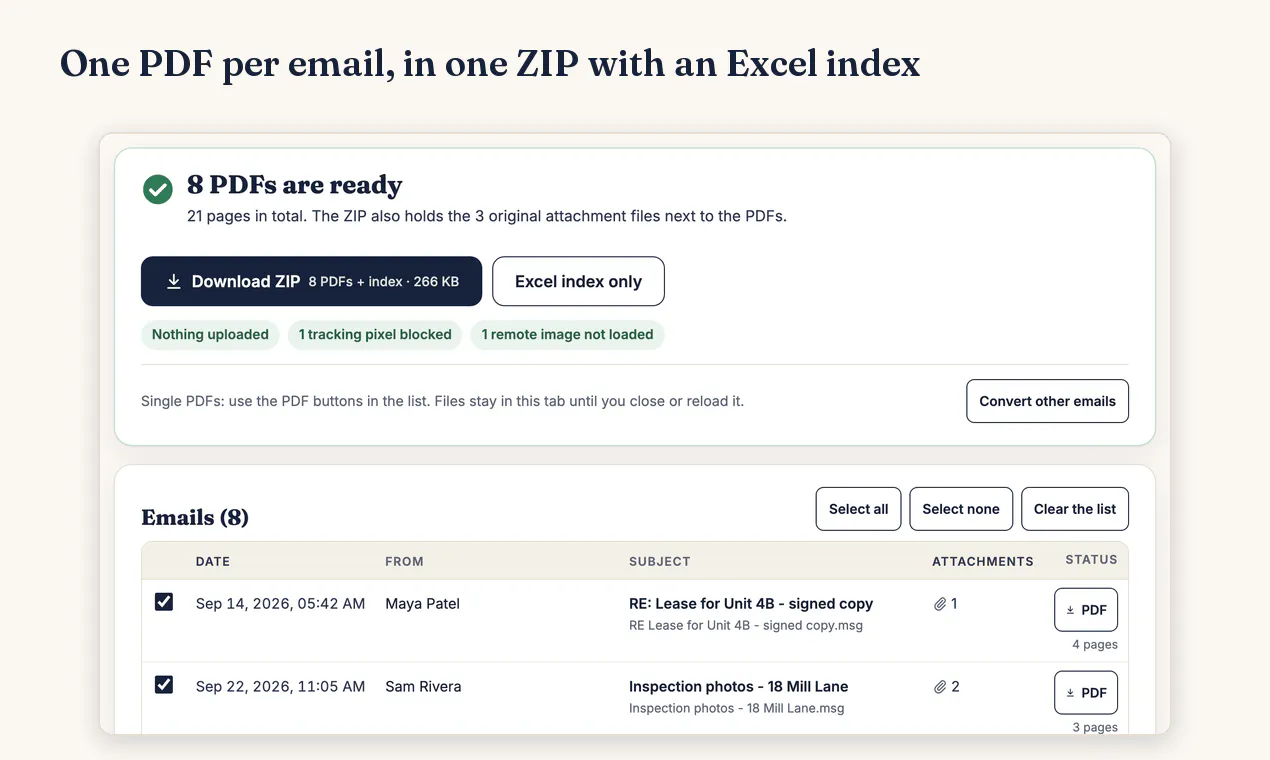 Email Archive to PDF gallery image