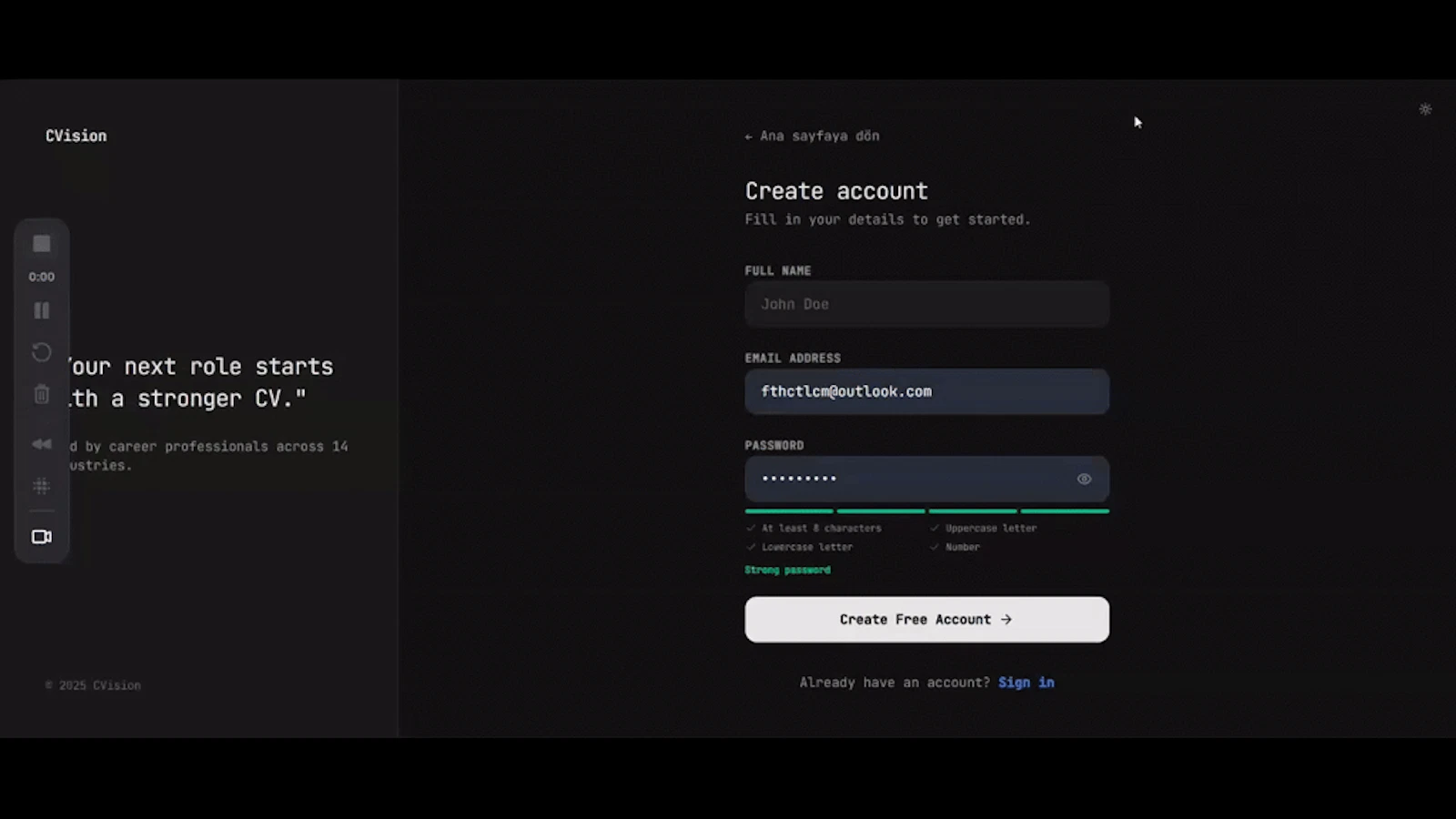 CVision screenshot 1 (video preview)
