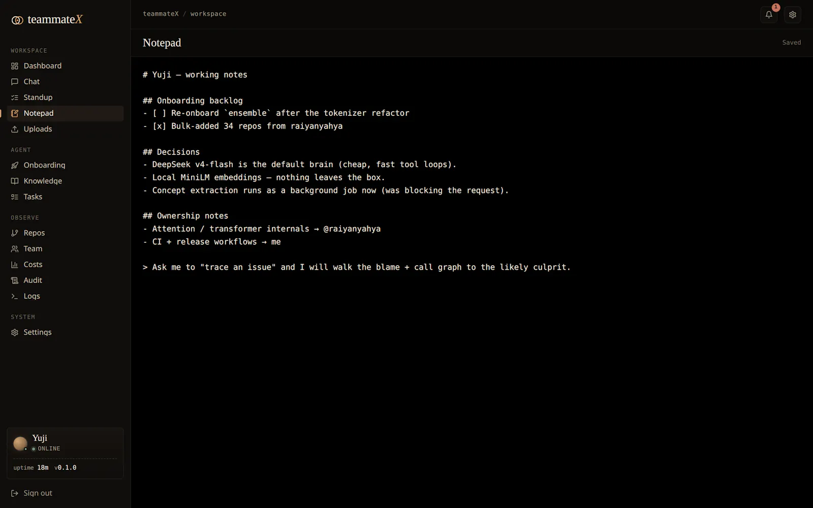 teammate X screenshot 5