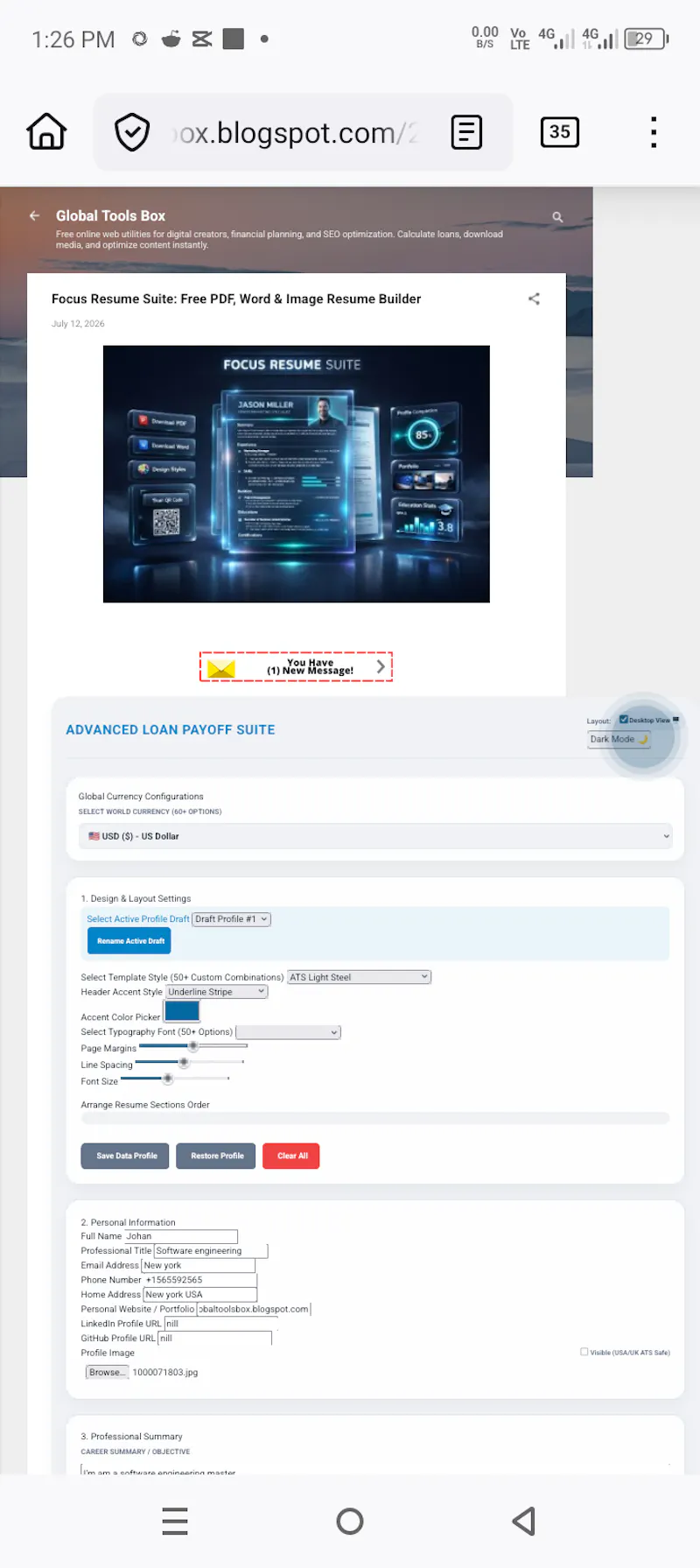 Focus Resume Suite screenshot 7