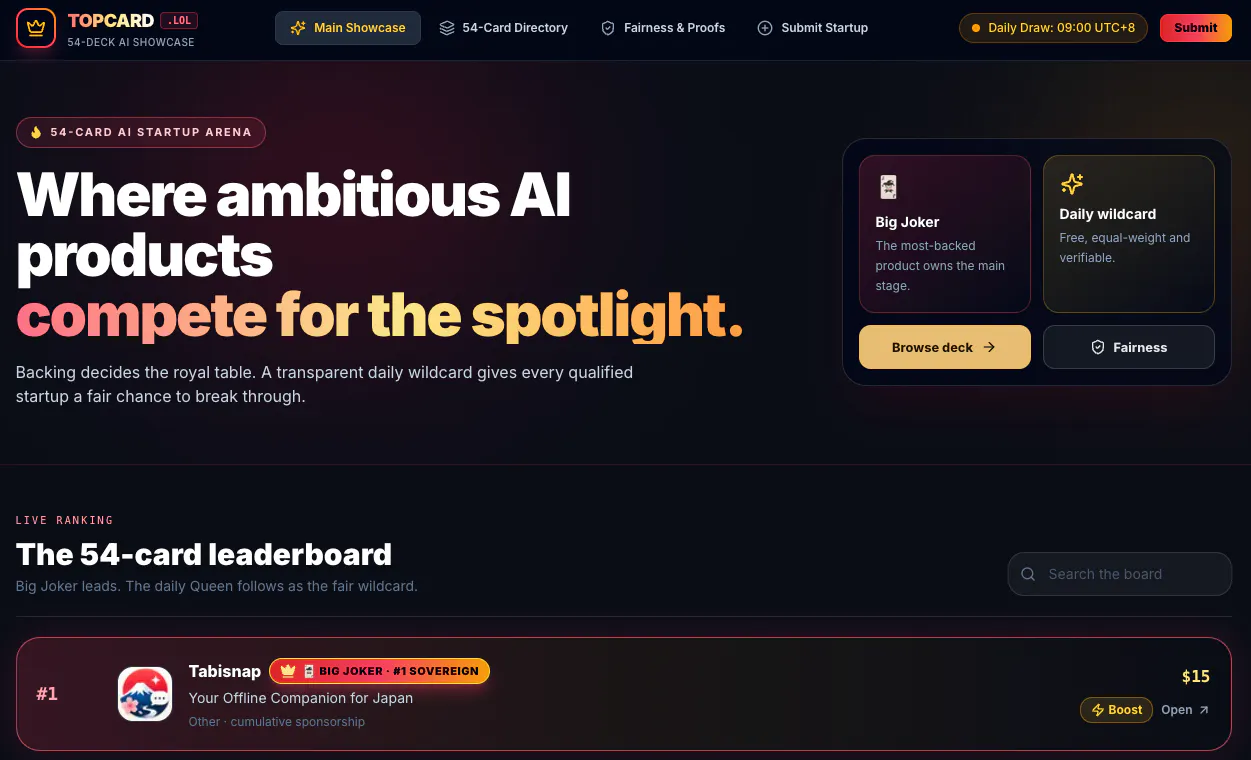 TopCard.lol — The AI Startup Deck gallery image