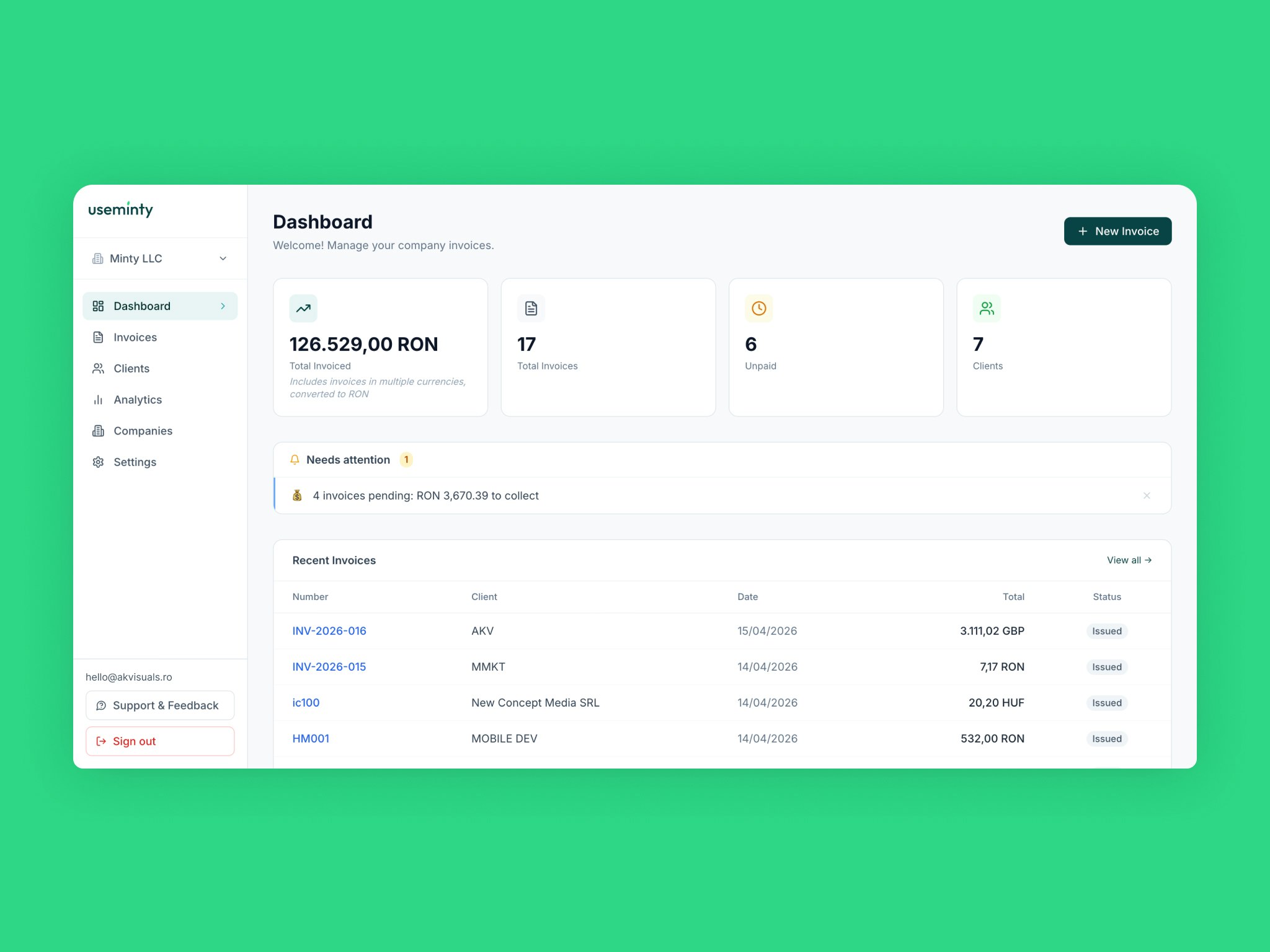 Useminty.app gallery image