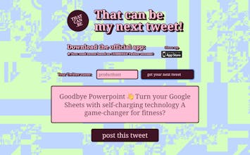 That can be my next tweet gallery image