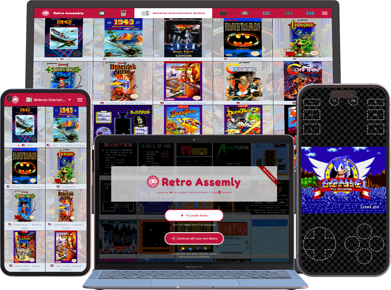 RetRoAssembly - ブラウザの個人的なレトロゲームコレクションキャビネットメディア1