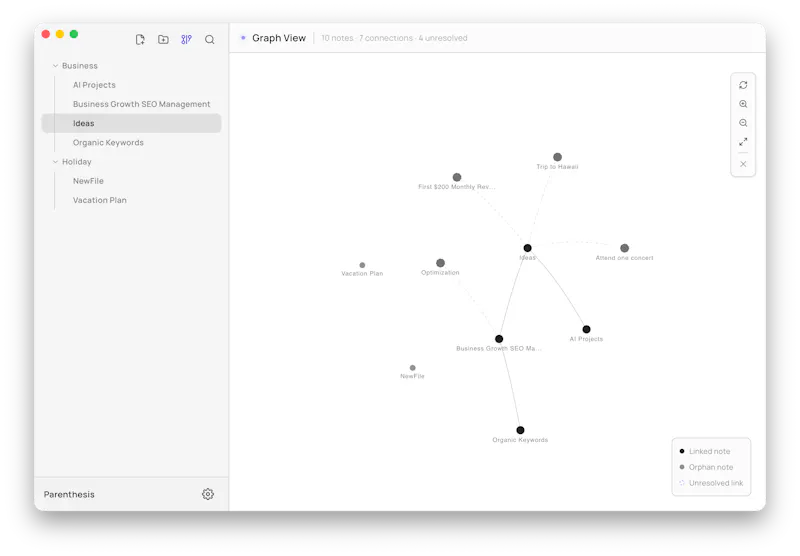 Parenthesis screenshot 2
