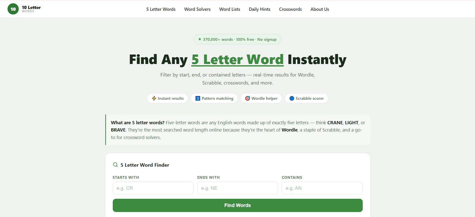 10LetterWords | Spelling Bee Solver screenshot 1