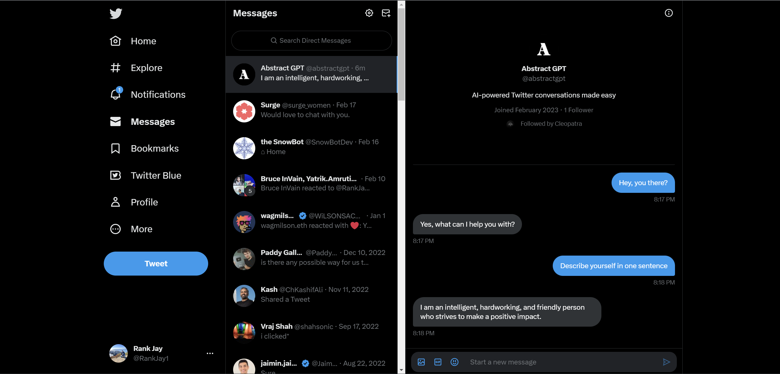Media Abstrak - Perbualan Twitter berkuasa AI mudah dibuat 2