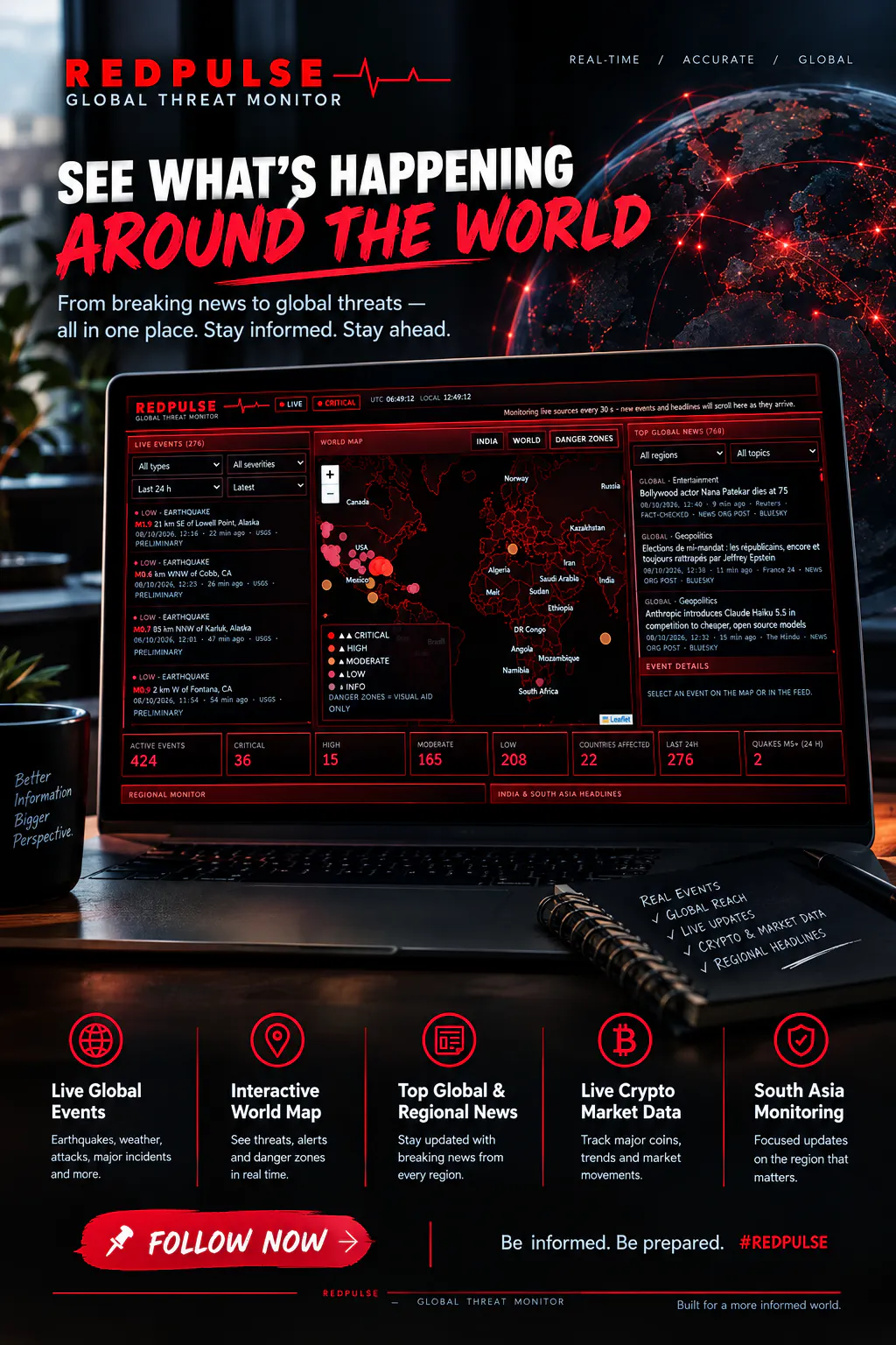 RedPulse - Global threat monitor