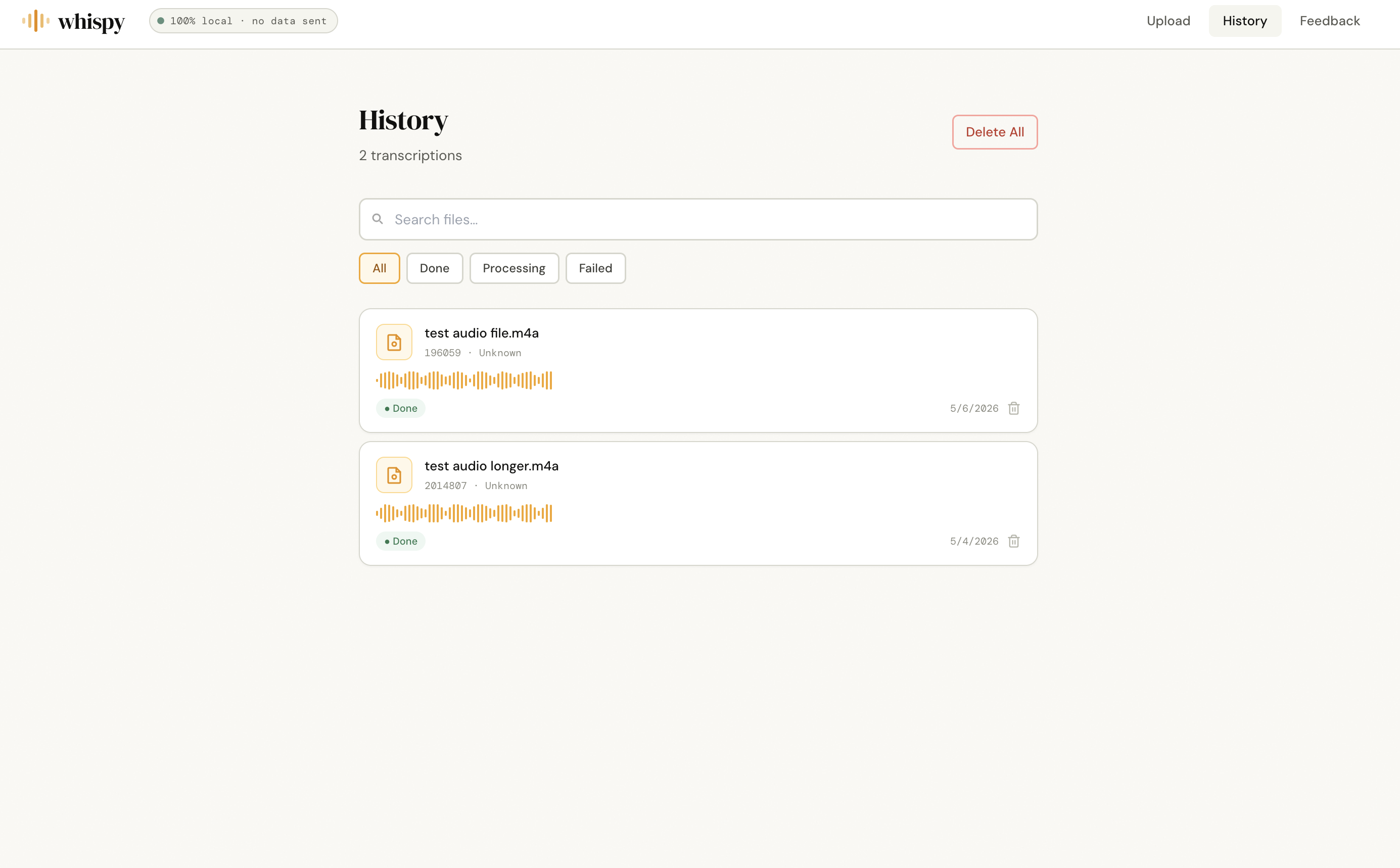 Whispy — Free Local Audio Transcription. gallery image